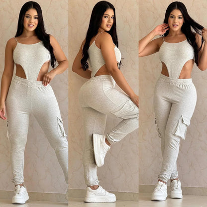 Enterizo colombiano camuflado color gris deportivo para mujer