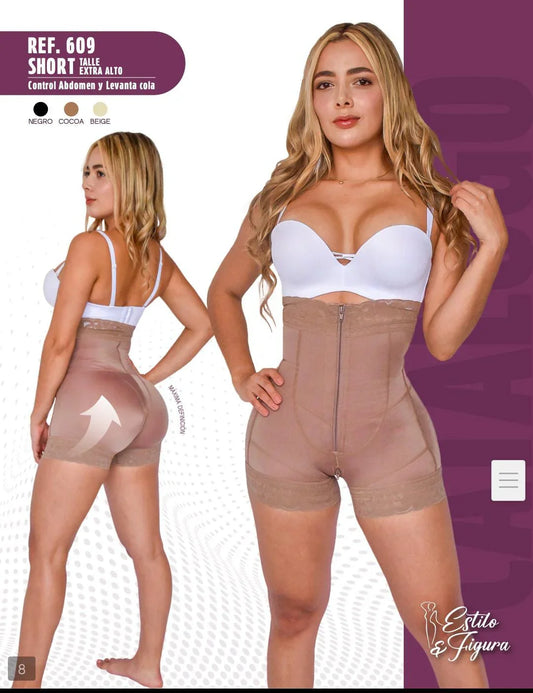 Short Escultor "Extra Alto" - Cierre Frontal y Levanta Cola